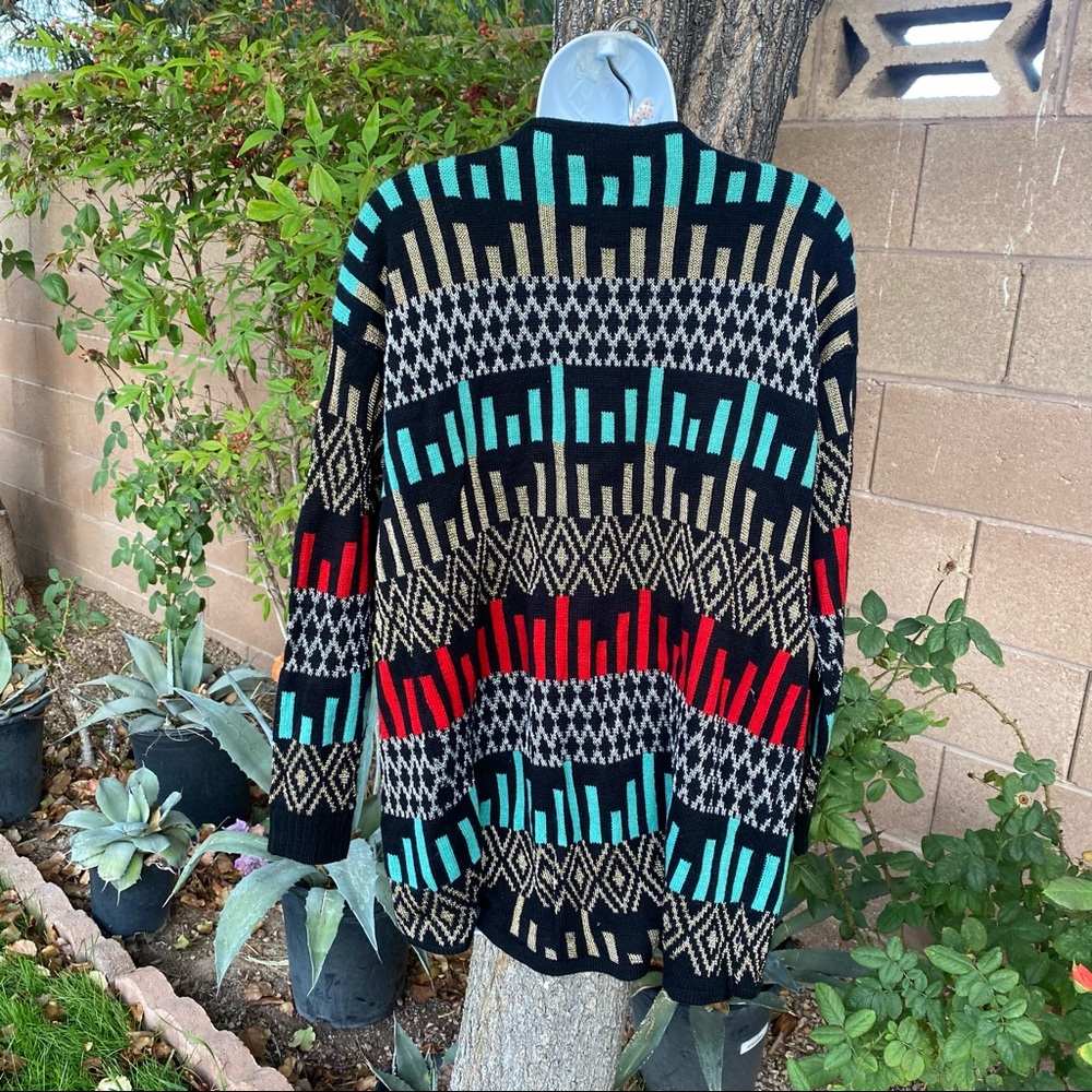Hot & Delicious Black Pattern Aztec Cardigan - Picture 3 of 5